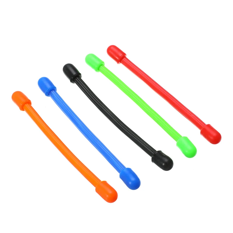 5pcs 3inch 1/5/10 шт 3 ''6 многоразовые силиконовые кабельные стяжки ремешок волшебный, резиновый зажим для проволоки многофункциональный шнур скрепленная проволокой Шторы декоративный светильник - Цвет: 5pcs 3inch