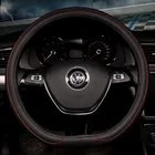 Всесезонные ступицы руля для VW GOLF 7 2015, POLO JATTA, D-образные, кожаные, чехол рулевого колеса автомобиля