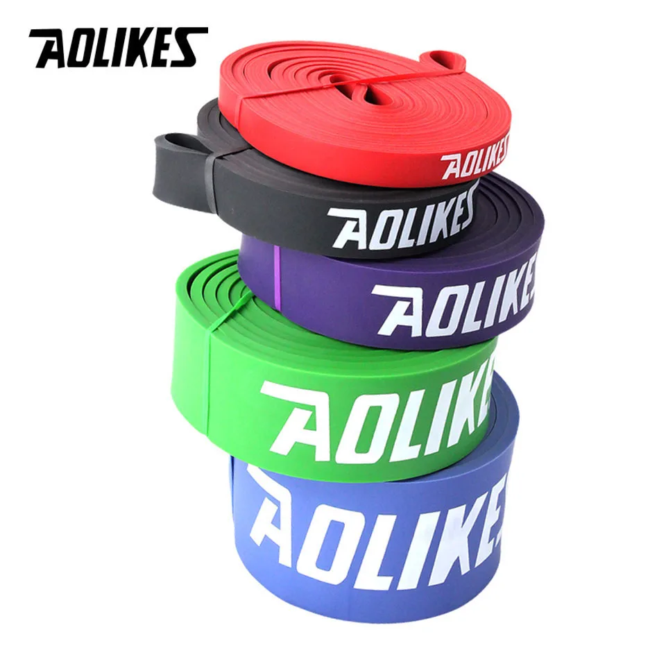 AOLIKES Set of Natural Latex Athletic Rubber Resistance Bands set Gym Expander Crossfit Power Lifting Pull Up Strengthen Muscles