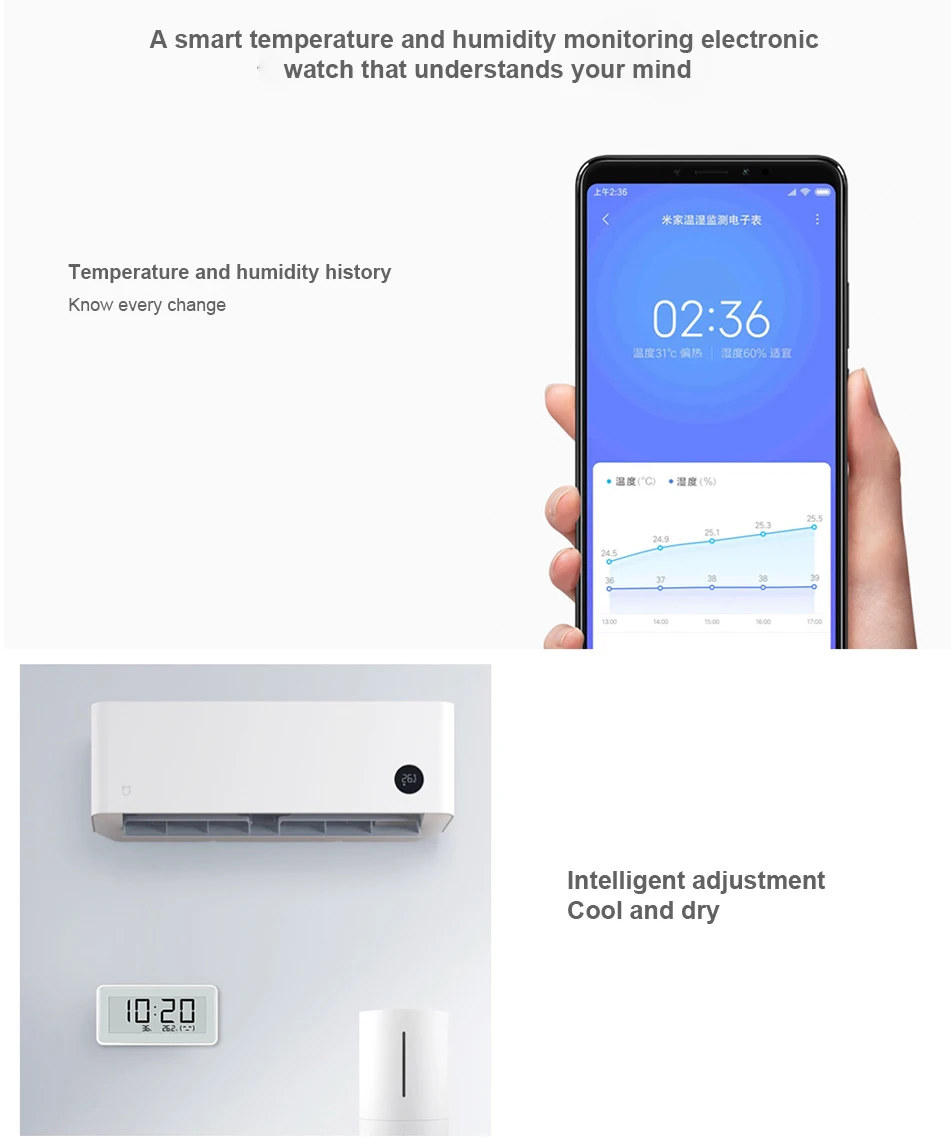 Быстрая Xiaomi Mijia экран дисплей Цифровая влажность метр Высокоточный термометр Температура монитора датчик влажности