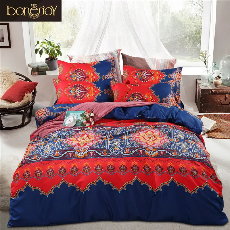 Bonenjoy 2017 хлопок/полиэстер чешского пододеяльники Boho король постельного белья