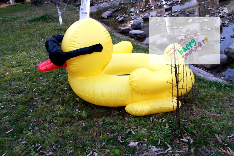 Jumbo желтая утка ездить на надувной Лебедь бассейн для отдыха плот воды floater
