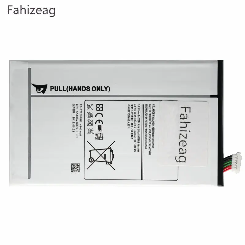 Fahizeag 2 шт. 4900 мАч сменный планшетный аккумулятор EB BT705FBE/EB BT705FBC для Samsung Galaxy Tab S 8 4 SM