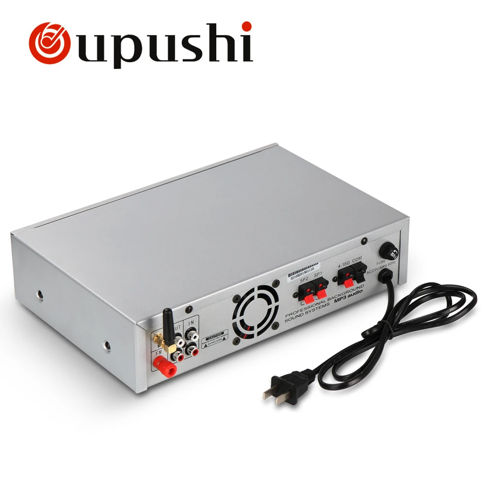Oupushi 2 зоны PA Bluetooth усилитель 50 Вт Домашнее использование мини микшер USB усилитель с потолочным динамиком, настенный динамик, рок динамик