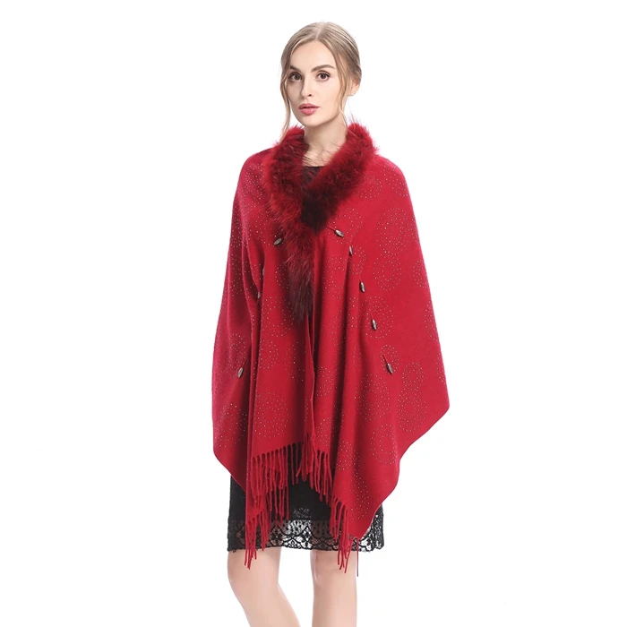 Wine ZY87058 новое поступление Сексуальная женская и Женская Зимняя шерстяная модная пашминовая шаль из натурального меха енота женская меховая шаль - Цвет: Wine