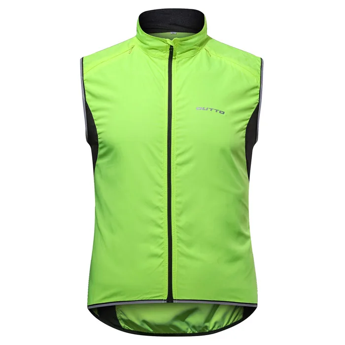 Fluorescent green Ветрозащитный водонепроницаемый жилет Outto для велоспорта MTB велосипедный дышащий светоотражающий жилет без рукавов велосипедная куртка - Цвет: Fluorescent green