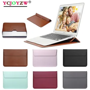 leather laptop bag 11 12 13 15 16 inch huawei case for macbook m1 air pro 2012 2020 computer fabric sleeve cover accessories free global shipping