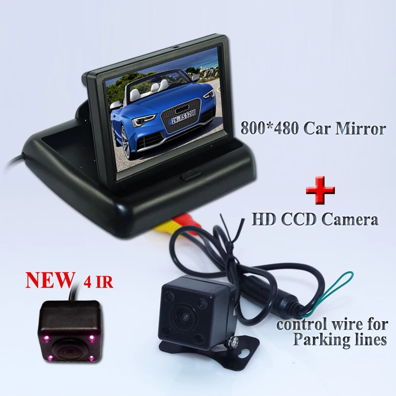800*480 4 3 &quotАвтомобильный экран монитор + автомобильная парковочная камера it