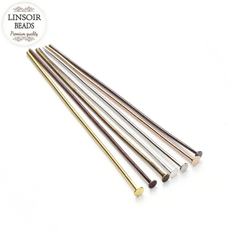 200 шт./Лот длиной 40 50 мм штифты с плоской головкой диаметром 0 7 (21gague) для