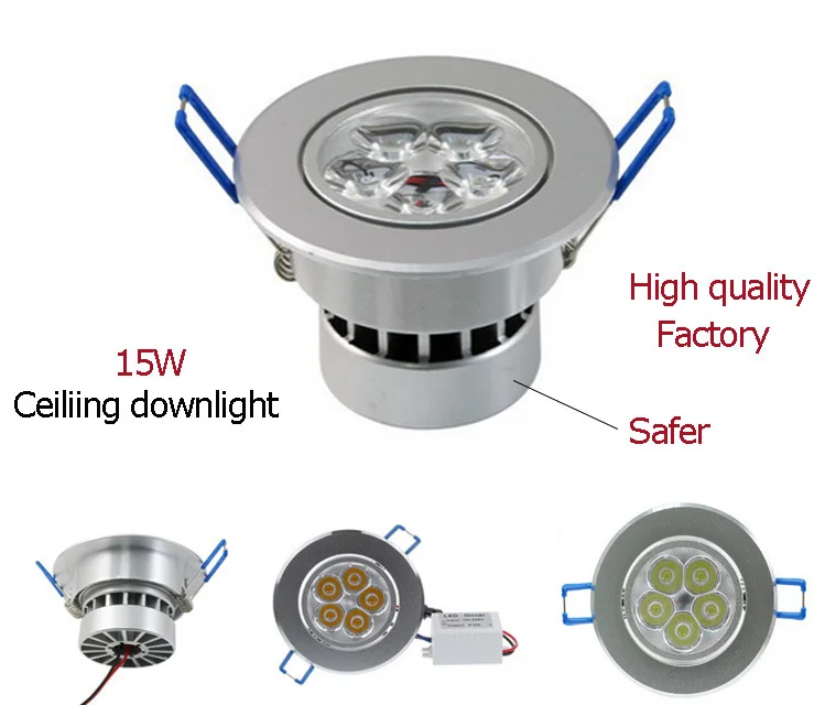 

15W LED Ceiling Lamp Downlight Spot Hang Recessed Cabinet Light White AC 85V - 265V For Home Indoor Lighting