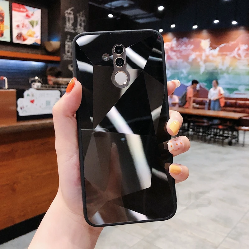 Роскошный Алмаз Зеркало Обложка для huawei P Smart Z Y5 Y6 Y7 Y9 Prime Honor 8X 8A 8S 10i 9X9 10 Коврики 20 P20 Lite P30 Pro Чехол