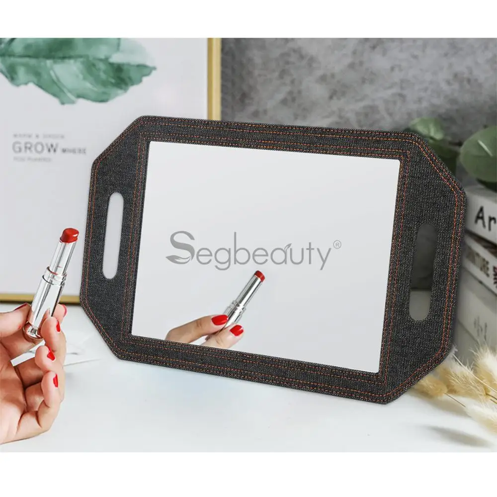Segbeauty двойная ручка зеркало черный салон Парикмахерское Парикмахерская