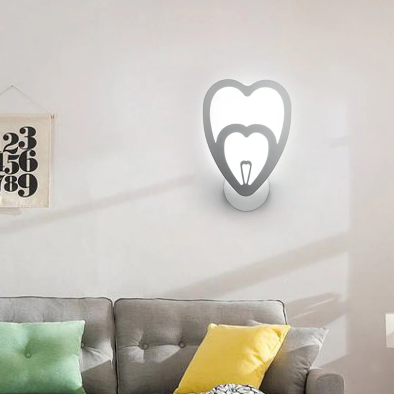 Wall Lamp LED Romantic heart-shaped Modern corridor AC220V Bedside Bedroom Indoor Decoration Living Room | Освещение