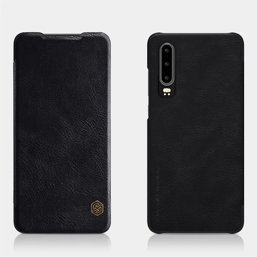 Для huawei P30 чехол Nillkin QIN серии Флип кожаный чехол с карманом для карт роскошный фирменный защитный флип-чехол для huawei P30 чехол