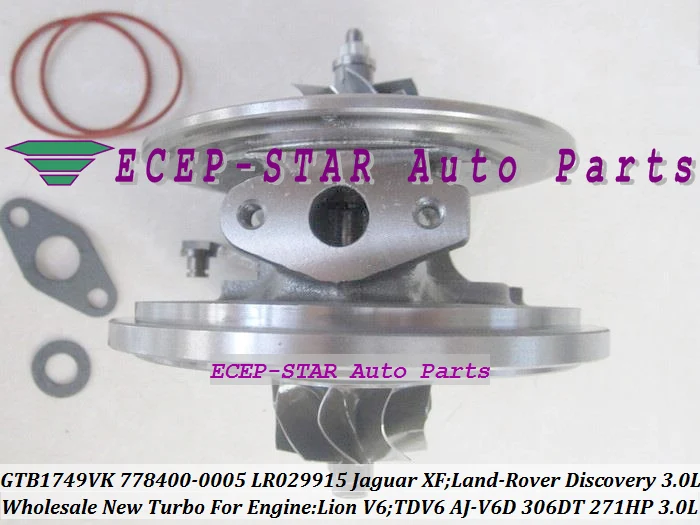 Картридж Turbo CHRA GTB1749VK 778400 778400-0003 AX2Q6K682CB AX2Q6K682CA для Jaguar XF Lion V6 Discovery IV 09- TDV6 306DT 3.0L |