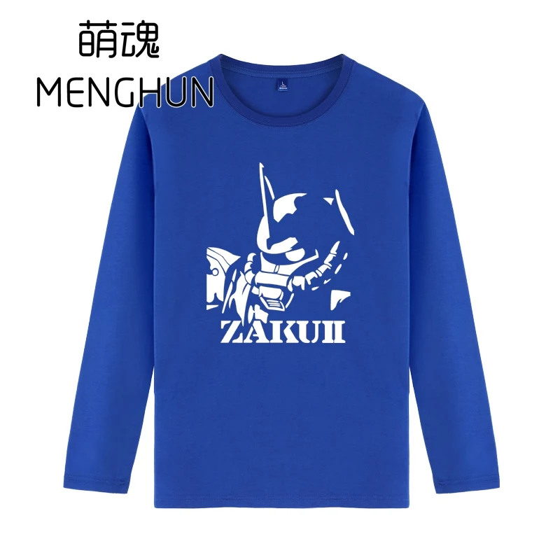 Футболки GUNDAM Zaku с длинным рукавом мужские футболки в подарок игровые для парня ZAKU