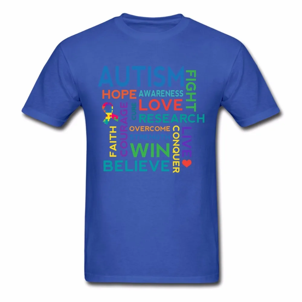

Tshirt Brand 2019 Male Hot Sale 100% cotton Short Sleeve Unisex Fashion T Shirt Autism Awareness casual Tops Tee shirts
