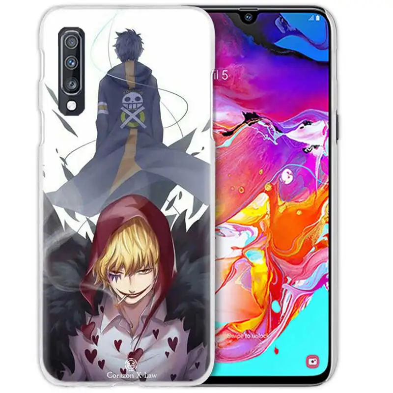 06 Чехол аниме для samsung Galaxy A50 A70 A20e A40 A30 A20 A10 A8 A6 Plus A9 A7 жесткий прозрачный чехол для телефона из поликарбоната Luff one piece - Цвет: 06
