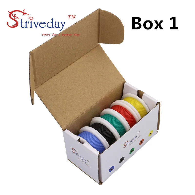 

Силиконовые провода Striveday 30AWG набор 5 цветов 50м