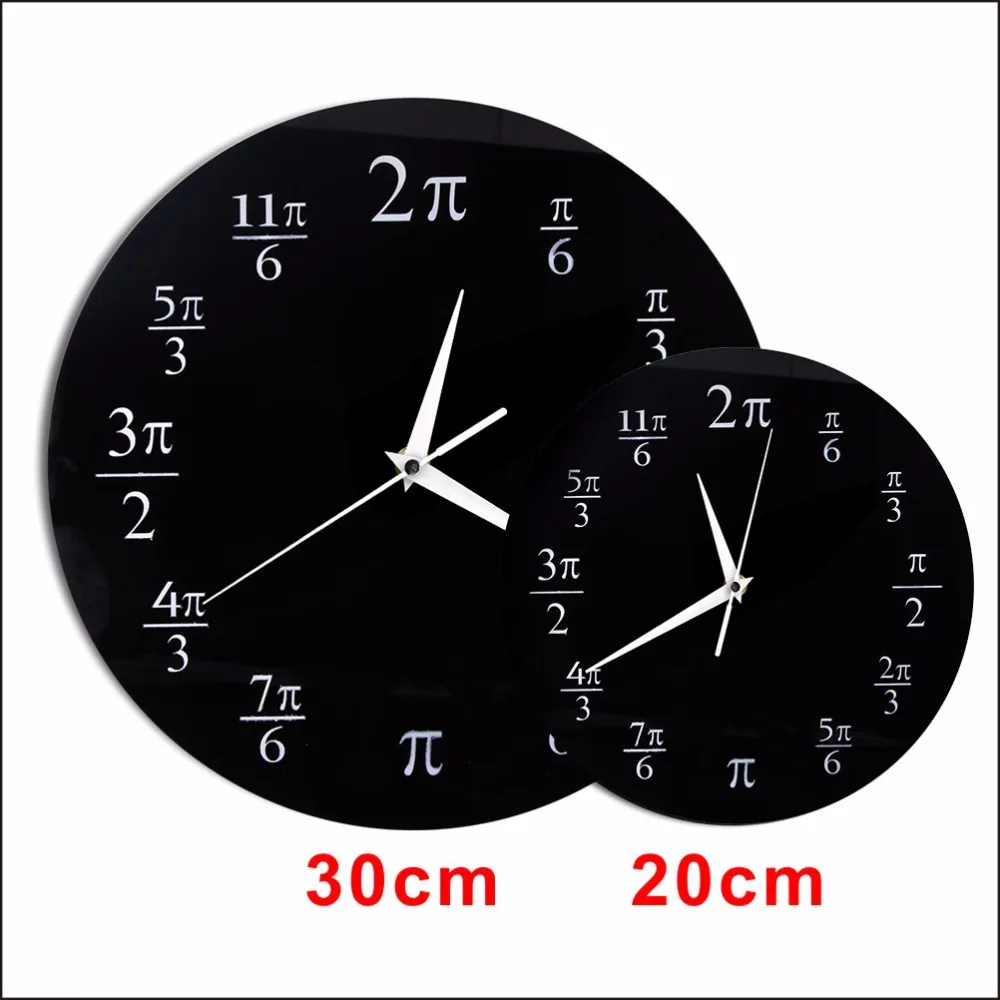 

(2 Sizes)Math Major Clocks The Pi Wall Clock Pop Quiz Geeky Home Decor for Math Enthusiasts Wall Watch Duvar Saat