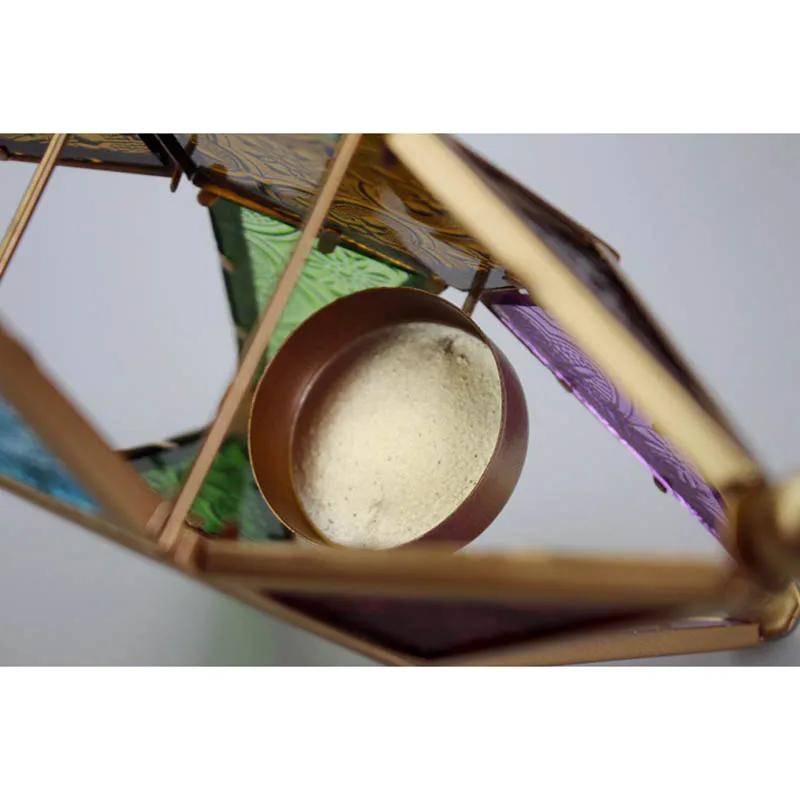 Подсвечник с пятиконечной звездой в марокканском стиле подвесной стеклянный