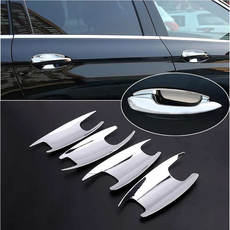 4pcs 20 * 15.5cm/20 17cm Silver Rear Tail Door Bowl Trim Chrome Cover Sticker For Mercedes Benz C-Class GLC-Class 2015 -2018 | Автомобили