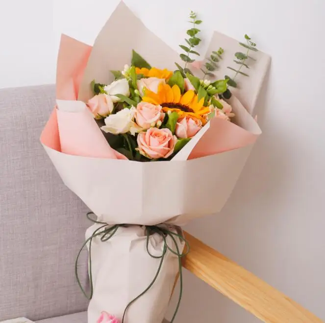 10 шт./компл. Корейская Цветочная Водонепроницаемая оберточная бумага подарок на