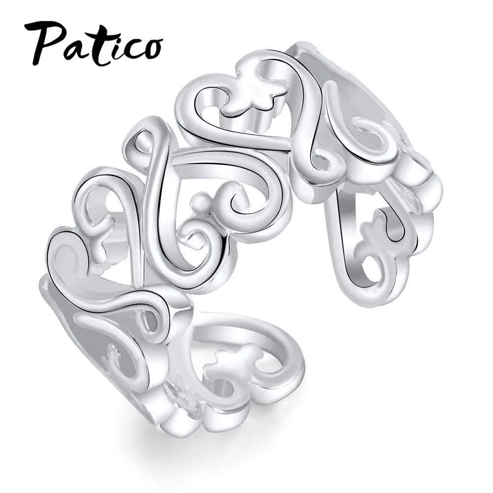 

Fashion 925 Sterling Silver Heart Style Wedding Rings Women Princess Queen Crown Engagement Brand Ring Jewelry Lover Gift