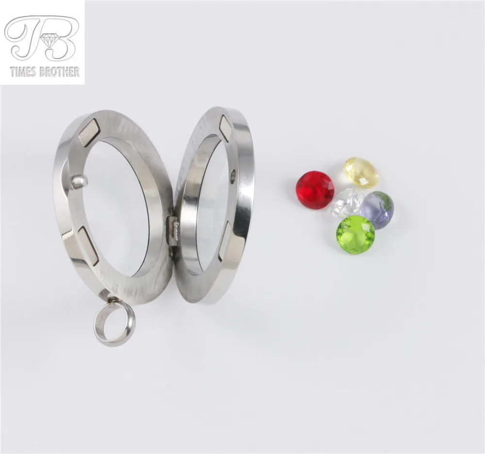 LK4010 хит продаж круглый плавающий стеклянный медальон из нержавеющей стали с