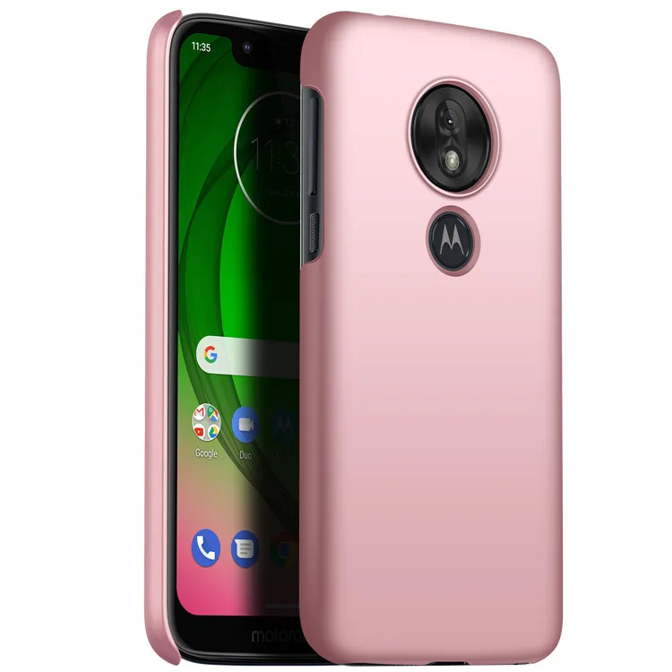rose gold Роскошный простой защитный противоударный чехол для телефона Motorola Moto G7 power ультра тонкий жесткий чехол из поликарбоната для Moto G7 Play Coque - Цвет: rose gold