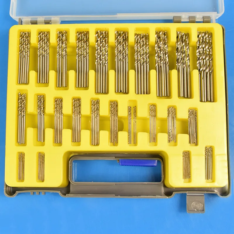 150PCS 0.4-3.2mm Drill Bit Set Small Precision with Carry Case Plastic Box Mini HSS Hand Tools Twist Kit |