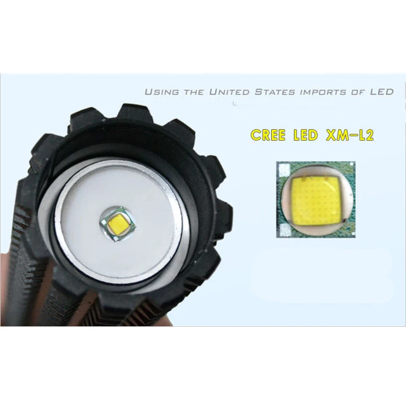 Tactical Flashlight Rechargeable 18650 battery 3800 lumens XM-L2 police 1101 High Power Convoy LED Flash light | Освещение
