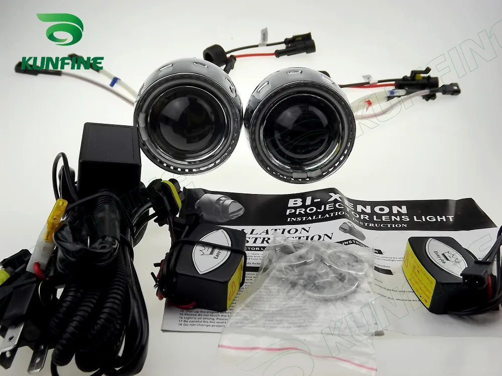 Оптовая цена 2 5 дюймов Биксенон HID проектор Объектив ангельские глазки