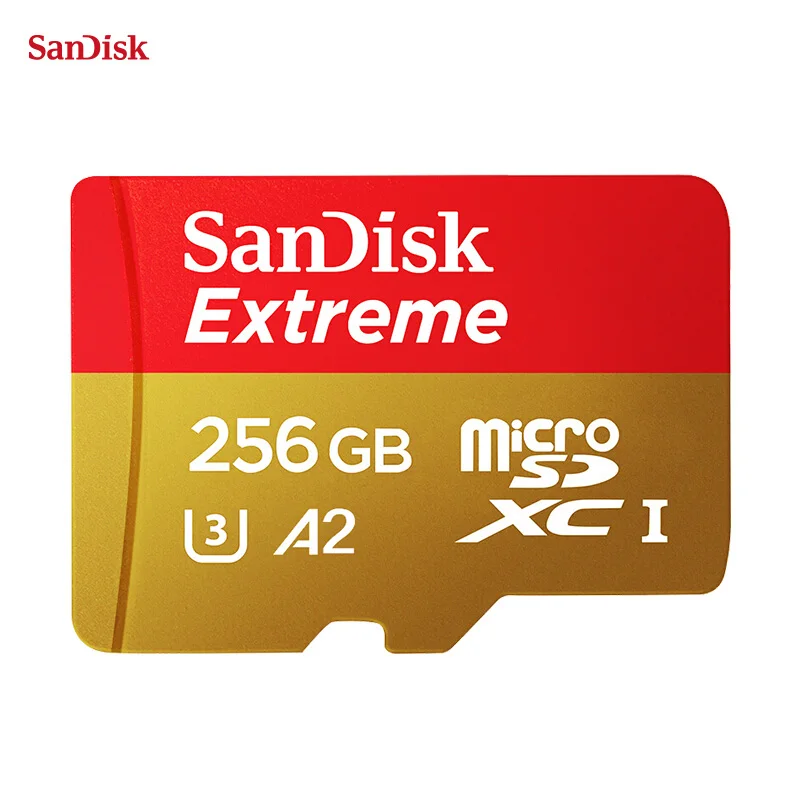 256GB A2 Карта памяти SanDisk Экстрим micro SD карта UHS-I C10 U3 V30 A2 microSDHC/microSDXC Flash 32 Гб 64 Гб 128 ГБ 256 Гб 400 Гб TF карта - Емкость: 256GB A2