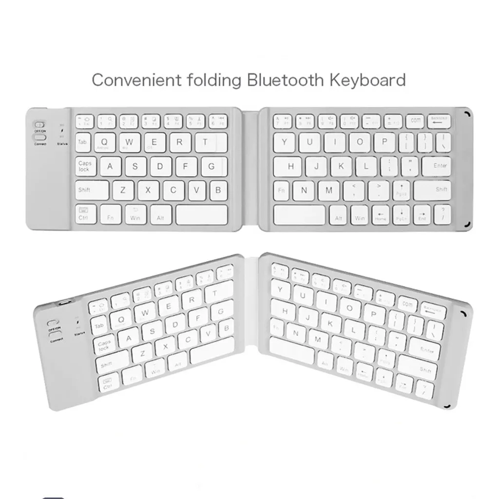 Складная портативная Мини Складная WBluetooth 3,0 67 клавишная клавиатура универсальная для iPad беспроводная клавиатура Bluetooth клавиатура Teclado