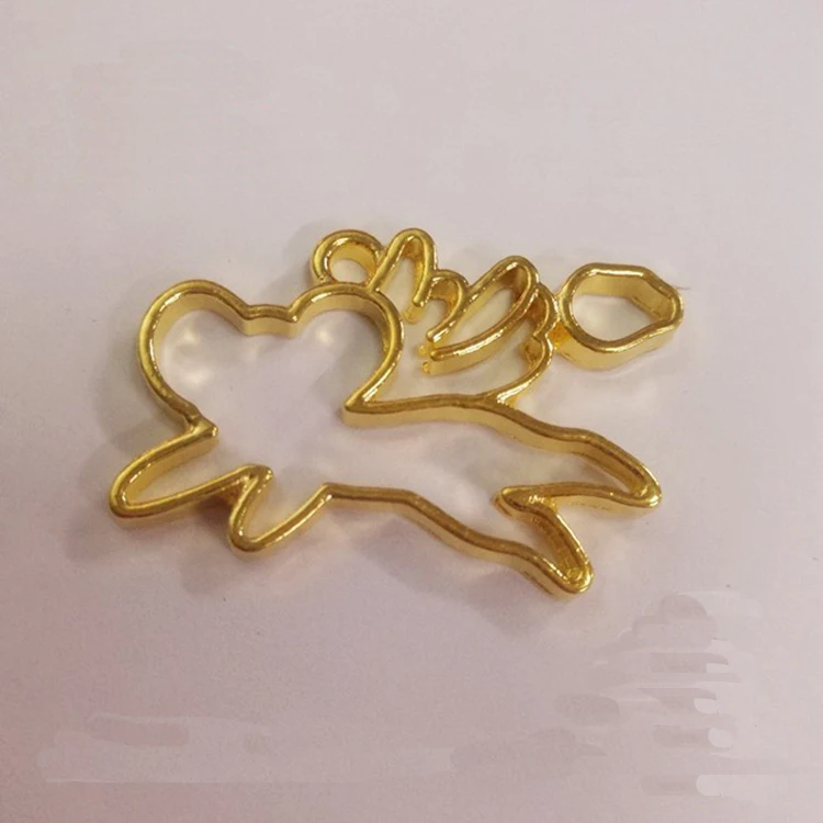 10 шт./лот разнообразные стили металлическая рамка Подвеска золотой