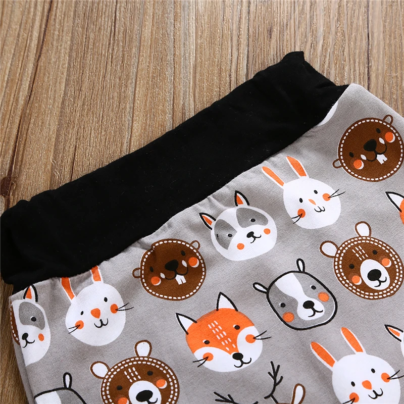 3PCS Baby Unisex Cartoon Clothes Set Fall Newborn Boy Girl Romper Beer Print Pants Outfits 2017 New Bebes Kids Clothing | Детская одежда