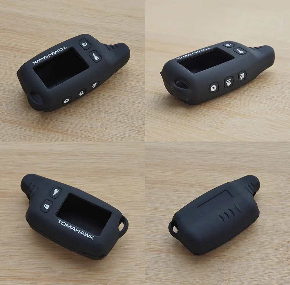 Silicone case cover set fob protect Starter Tomahawk TW 9010 TW9010 TW9020 TW9030 LCD display two 2 way car alarm system remote |