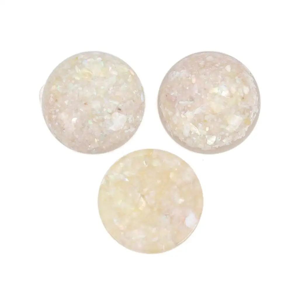 Doreen Box Simple Resin &amp Shell Dome Seals Cabochon Round AB Colors For Fashion DIY Gifts Jewelry Accessories 18mm Dia. 5 PCs | Украшения