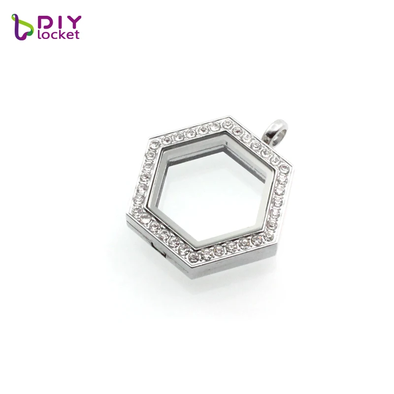 Diylocket Living Locket Necklace подвеска Магнитная стеклянная плавающая с цепью сплав +