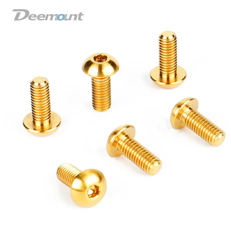 Deemount 4 шт./лот титановые болты TC4 M5x12mm с шестигранной головкой для велосипедной клетки для бутылок установка t MTB горный велосипед Ti запчасти винты