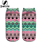 SLMVIANженские носки с 3D принтом Aztec Rozowy, милые короткие носки унисекс, разные цвета, Женская Повседневная забавная форма