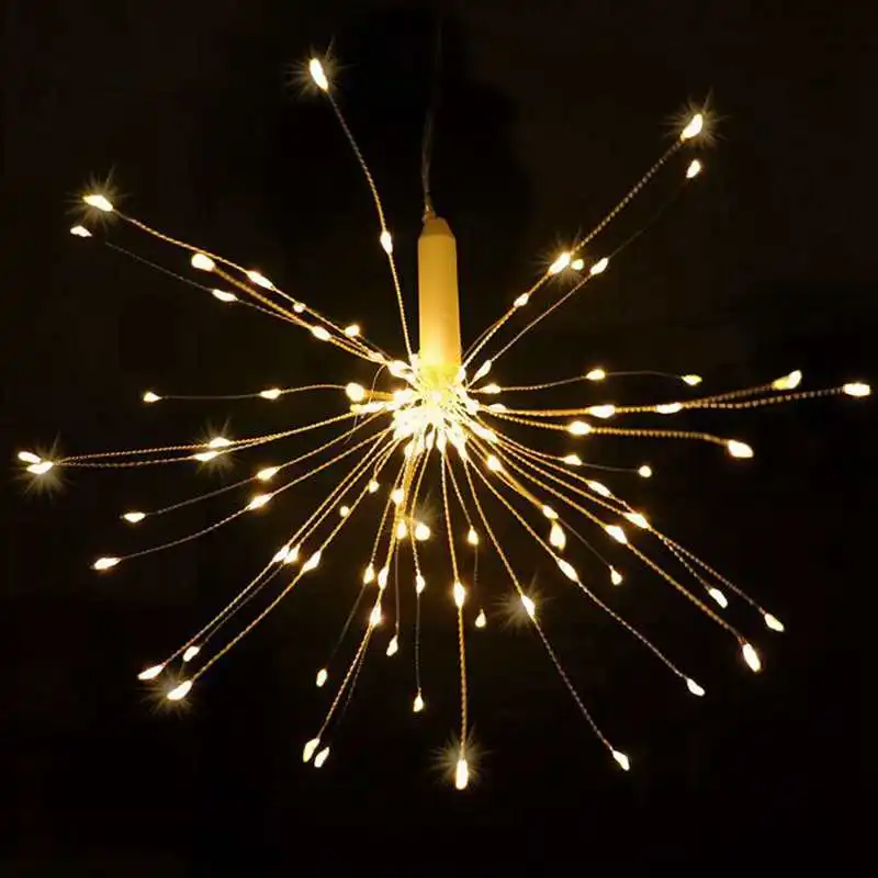 SZYOUMY 120/180 leds Firework LED String Light DIY Fold Bouquet Copper Wire Battery Xmas Wedding Party Fairy | Лампы и освещение