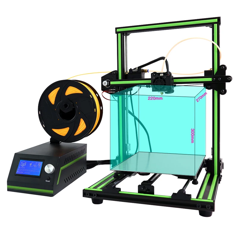 Anet E10 220X270X300 мм Высокоточный 3d принтер DIY комплект цельнометаллический V1.5 материнская плата кабель с подогревом Off-line abs/pla нити