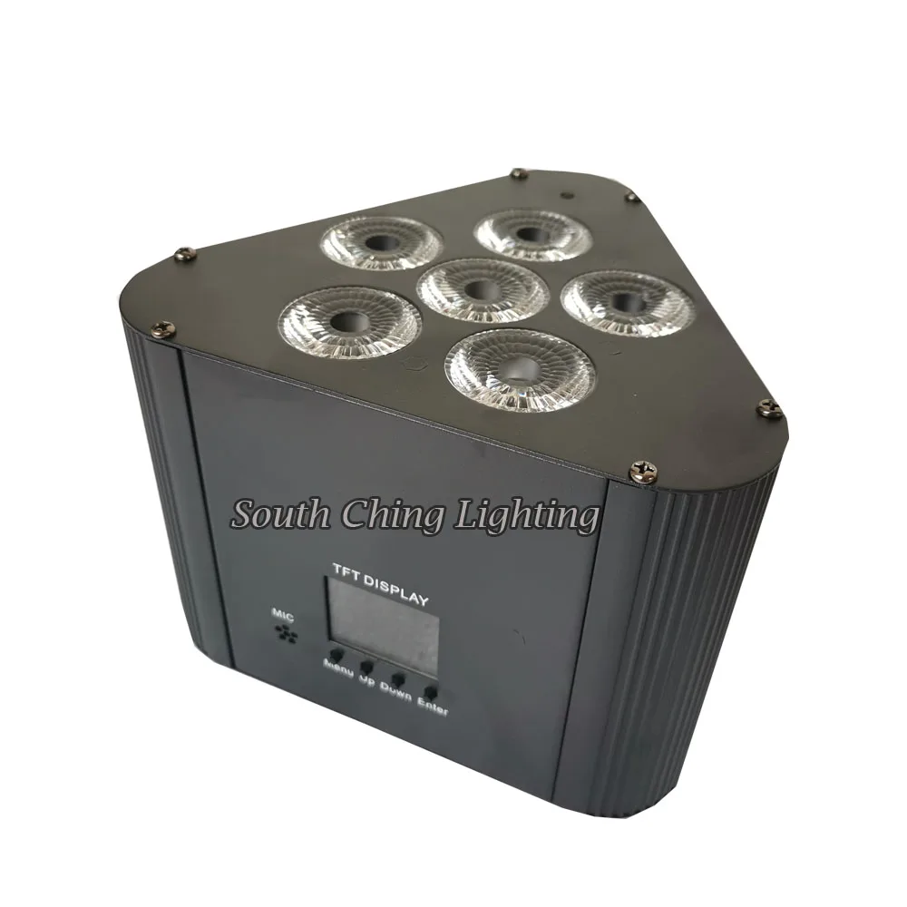 Black 6x18 Вт RGBWA+ УФ светодиодный аккумулятор и беспроводный Par can uplight пульт дистанционного управления led uplight Уличные светодиодные DMX стандартные свет - Цвет: Black