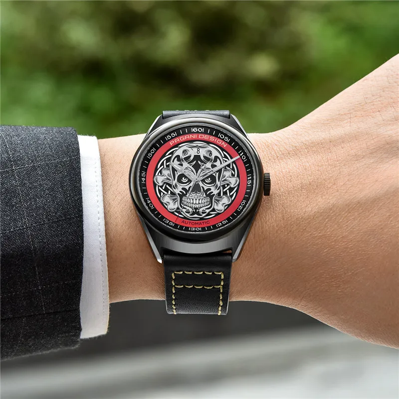 

2020 NEW Top Brand Pagani Automatic Mechanical Watch Leather Skeleton Dial Waterproof Sports Machinery Watch relogio masculino