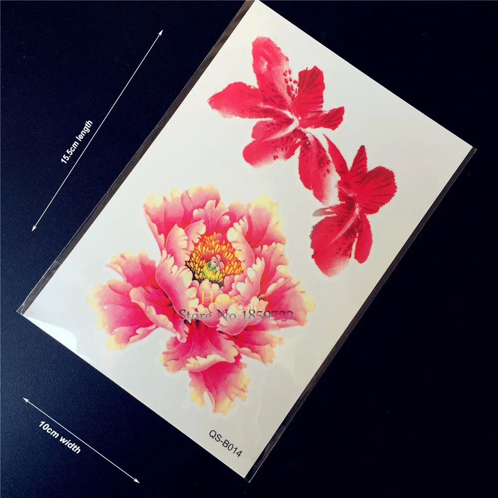 1 шт большой тату Цветок на руку Временные татуировки для Для женщин плечо макияж