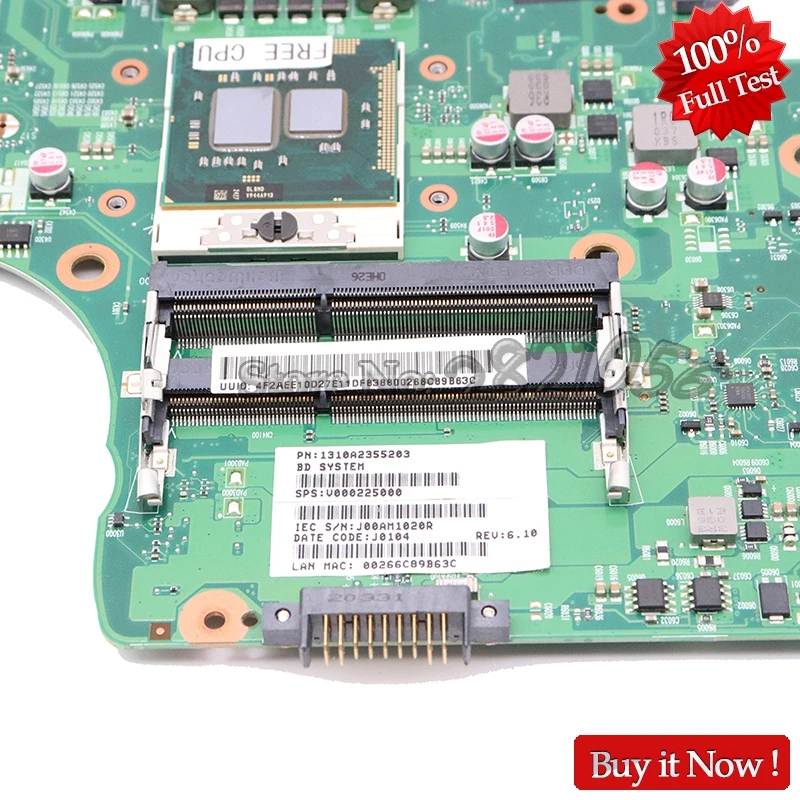 Материнская плата для ноутбука TOSHIBA Satellite C655 C650 6050A2355202 HM55 DDR3|motherboard motherboard|motherboards for