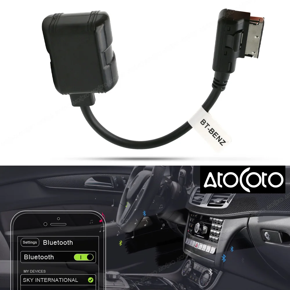 Bluetooth модуль AtoCoto для Benz MMI автомобильный беспроводной аудио вход Aux кабель