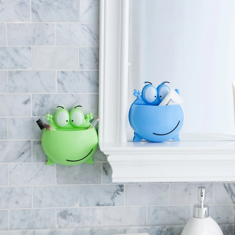 1 шт. прочная настенная присоска в форме лягушки подставка для щетки держатель